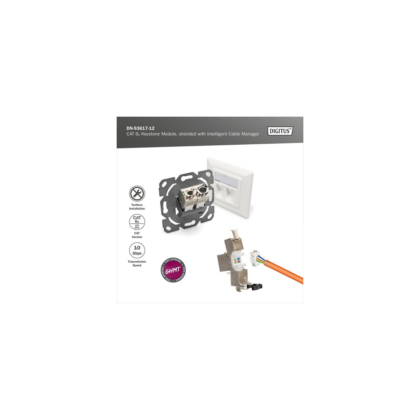 Cat.6a Keystone-Modul, geschirmt — Buy in Cyprus with Fast Delivery