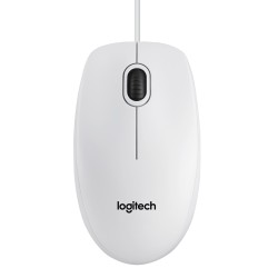 Logitech B100 Optical USB Mouse - 910-003360 - Ambidextrous Wired 800 DPI White (Boxed) — Buy in Cyprus with Fast Delivery