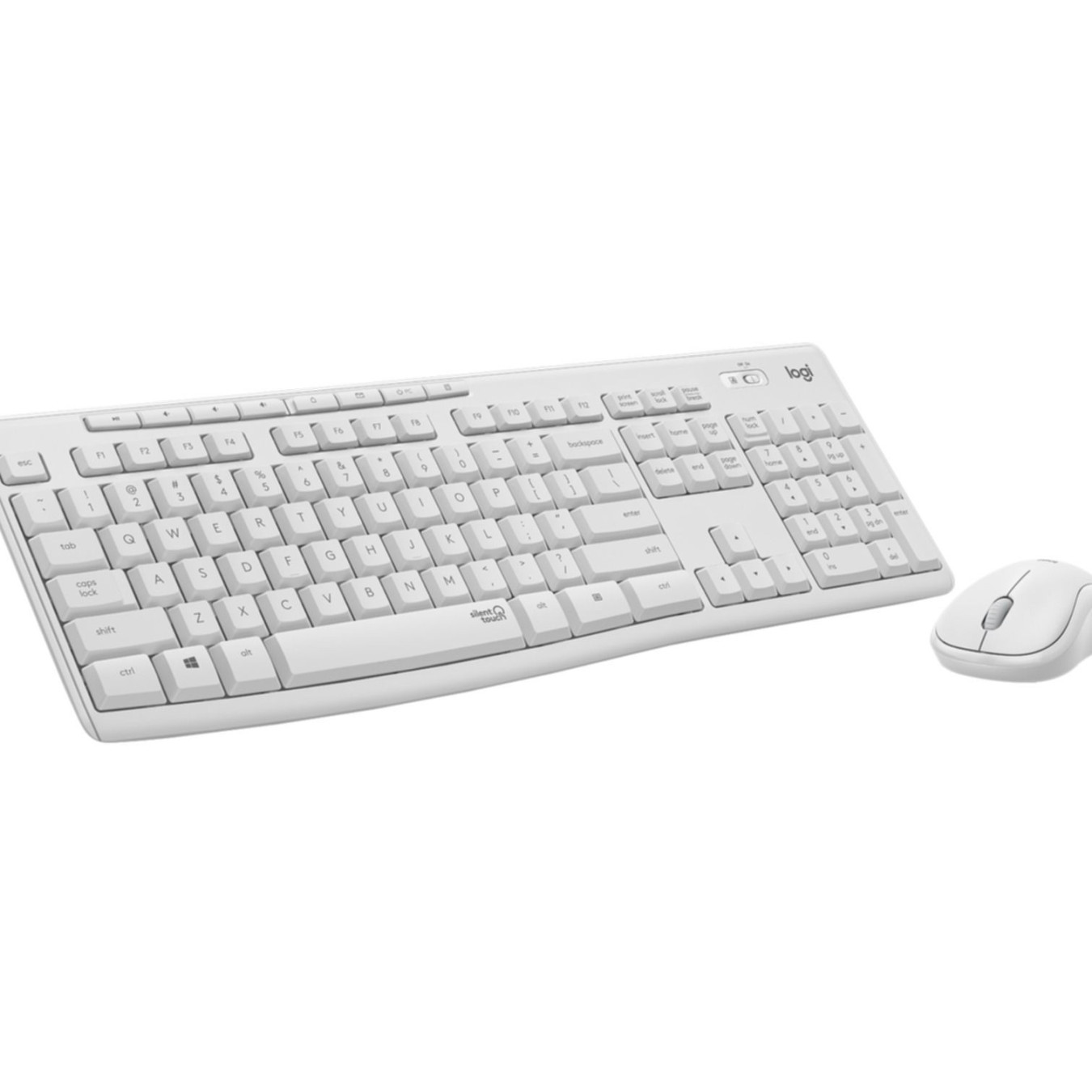 Logitech Wireless Keyboard & Mouse Combo MK295 - 920-009819 - White, German QWERTZ, 2.4GHz USB Nano Receiver, Silent Keys