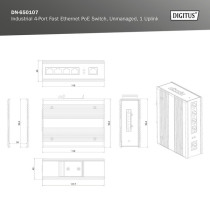 4 Port Fast Ethernet PoE ndustrial Unmanaged,, Switch — Buy in Cyprus with Fast Delivery