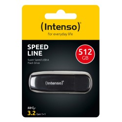Buy Intenso Speed Line USB Stick - 3533493 - 512GB, USB 3.2 Gen1 (3.0), Black in Cyprus, Nicosia, Limassol, Larnaka, Pafos