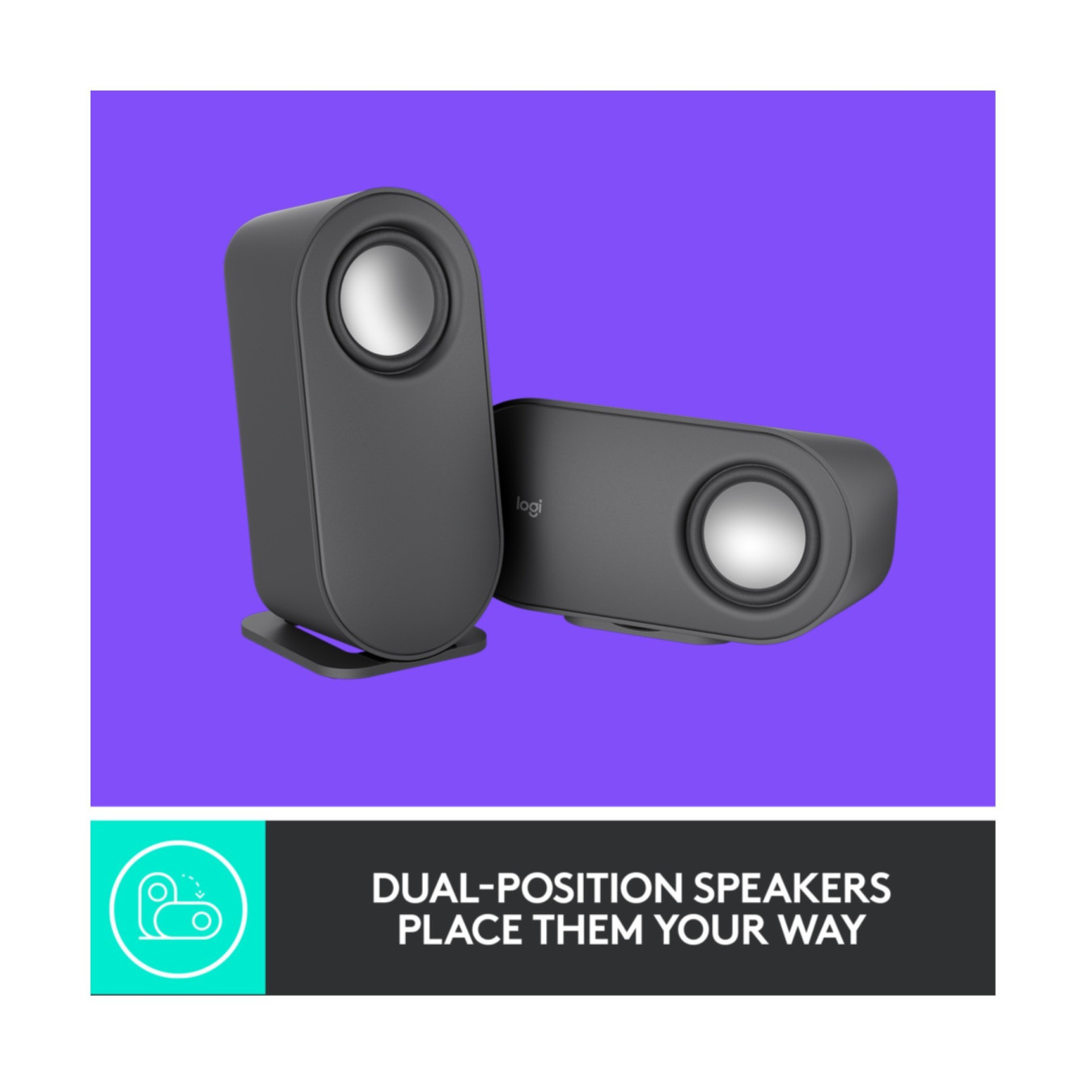 Logitech Z407 Speakers - 980-001348 - 2.1 Wireless Bluetooth 5.0 System, Graphite — Buy in Cyprus with Fast Delivery