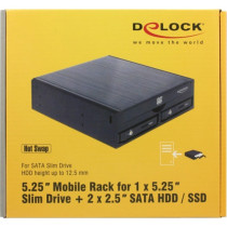5.25' removable frame for 1 x 5.25' slim drive + 2 x 2.5' SATA HDD SSD, installation frame — Buy in Cyprus with Fast Delivery