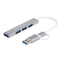 4 Port Slim USB Hub mit USB Type-C oder USB Typ-A, USB-Hub — Buy in Cyprus with Fast Delivery