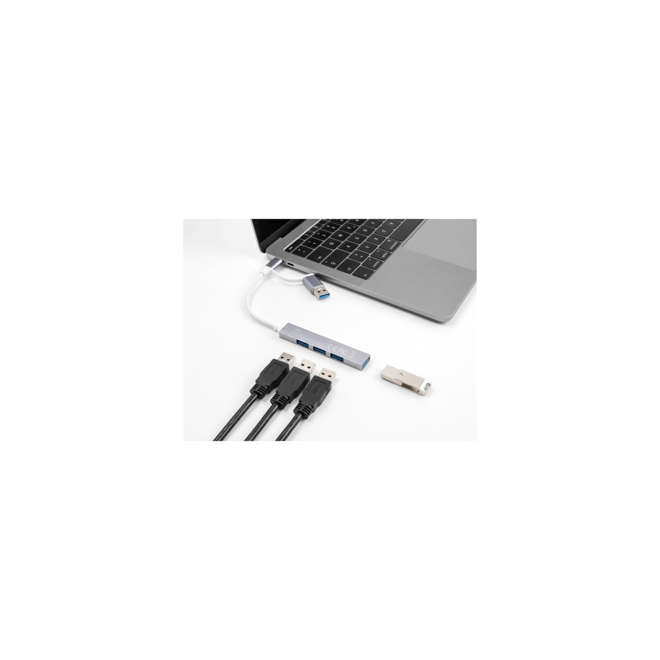 4 Port Slim USB Hub mit USB Type-C oder USB Typ-A, USB-Hub — Buy in Cyprus with Fast Delivery