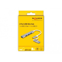4 Port Slim USB Hub mit USB Type-C oder USB Typ-A, USB-Hub — Buy in Cyprus with Fast Delivery