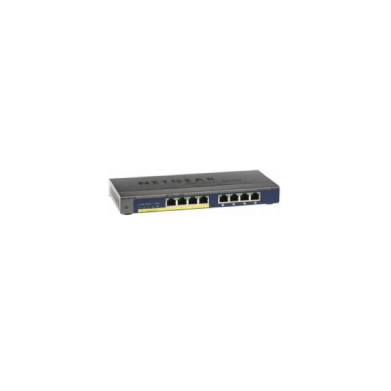 NETGEAR Unmanaged 8-Port Gigabit PoE+ Switch - GS108PP-100EUS - Black, 8x 10/100/1000, 123W PoE Budget