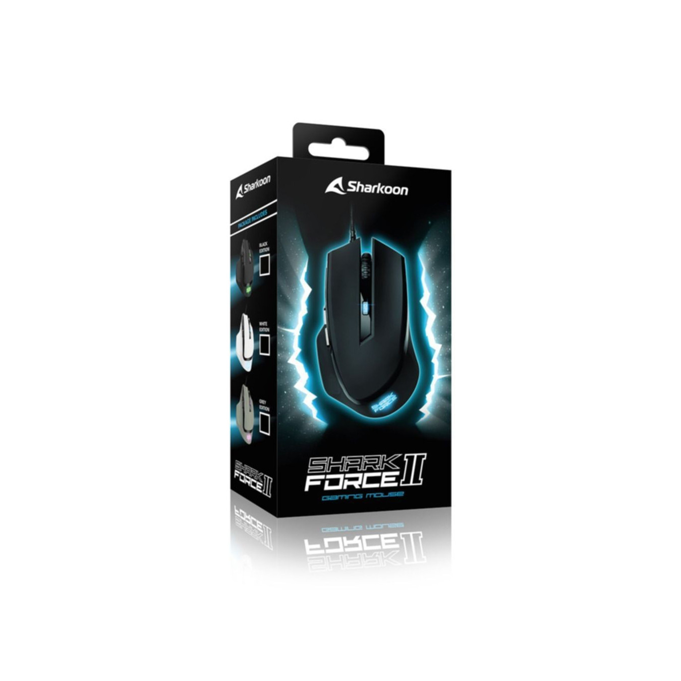 Sharkoon SHARK Force II - White - Gaming Mouse, 4,200 DPI, 6 Buttons, Right-Hand — Buy in Cyprus with Fast Delivery
