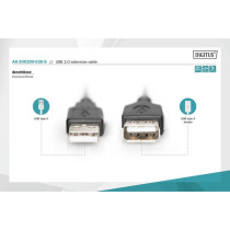 USB 2.0 extension cable, USB-A male to USB-A female — Buy in Cyprus with Fast Delivery