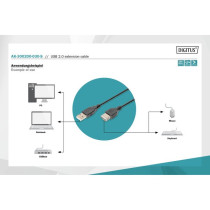 USB 2.0 extension cable, USB-A male to USB-A female — Buy in Cyprus with Fast Delivery