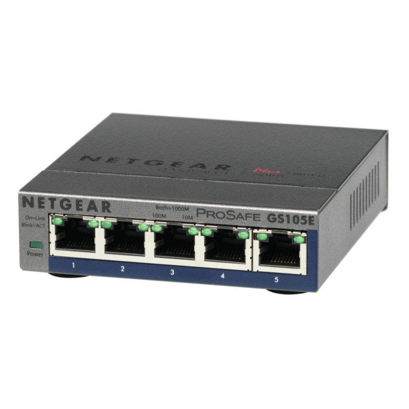 Buy NETGEAR ProSAFE Plus GS105E-200PES - 5-Port Gigabit Smart Switch, Fanless (D... in Cyprus, Nicosia, Limassol, Larnaka, Pafos