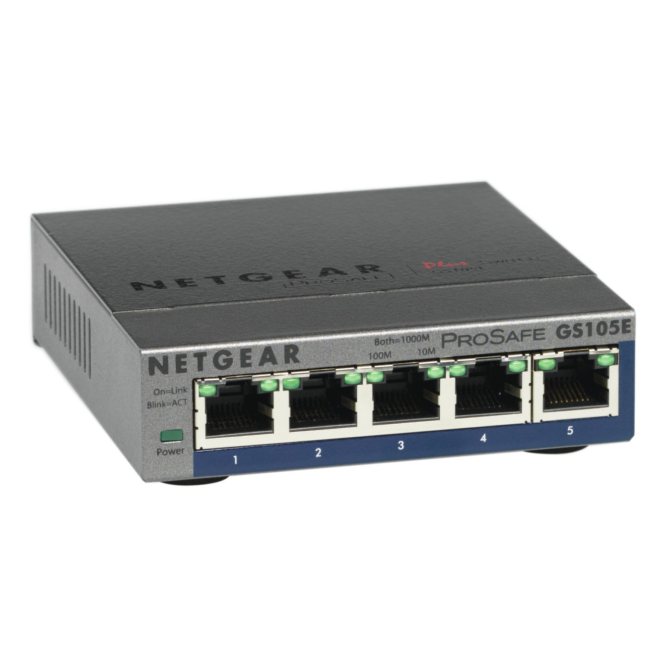 NETGEAR ProSAFE Plus GS105E-200PES - 5-Port Gigabit Smart Switch, Fanless (Desktop) — Buy in Cyprus with Fast Delivery