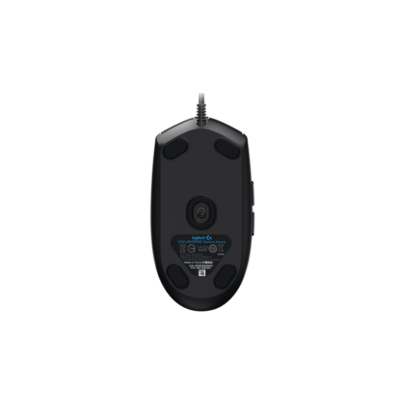 Logitech G102 Gaming Mouse - 910-005823 - Wired USB-A, 8000 DPI, RGB, Black, 6 Programmable Buttons