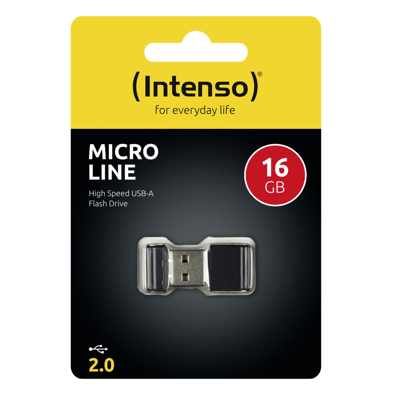 Intenso Micro USB Flash Drive - 3500470 - 16GB, Black, USB 2.0 (Cap Design) — Buy in Cyprus with Fast Delivery
