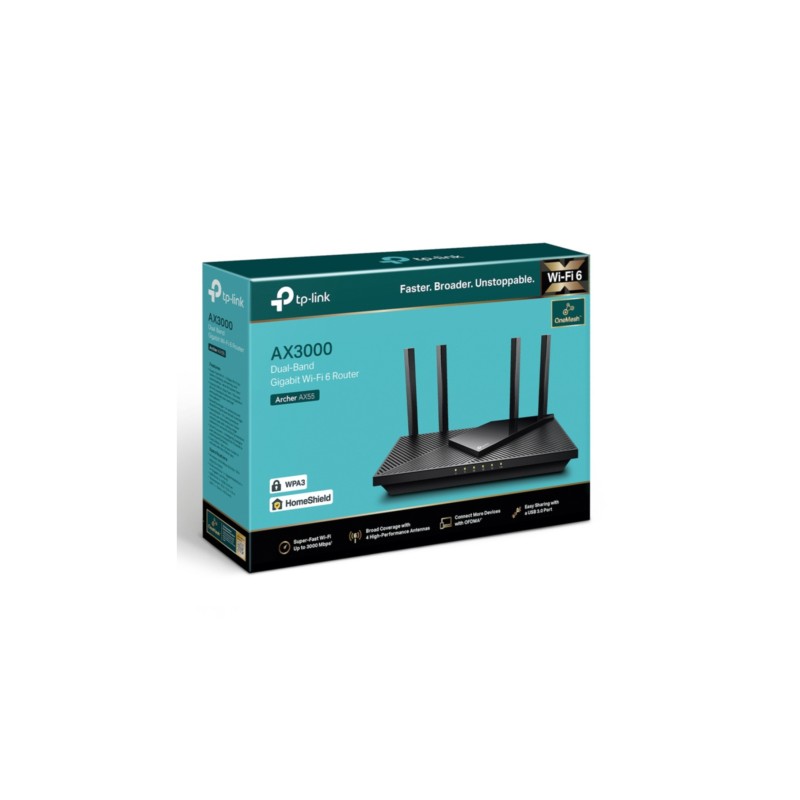 Buy TP-Link Archer AX55 - Wi-Fi 6 Dual-Band Router (2976 Mbps) - 4 LAN Ports, Ta... in Cyprus, Nicosia, Limassol, Larnaka, Pafos