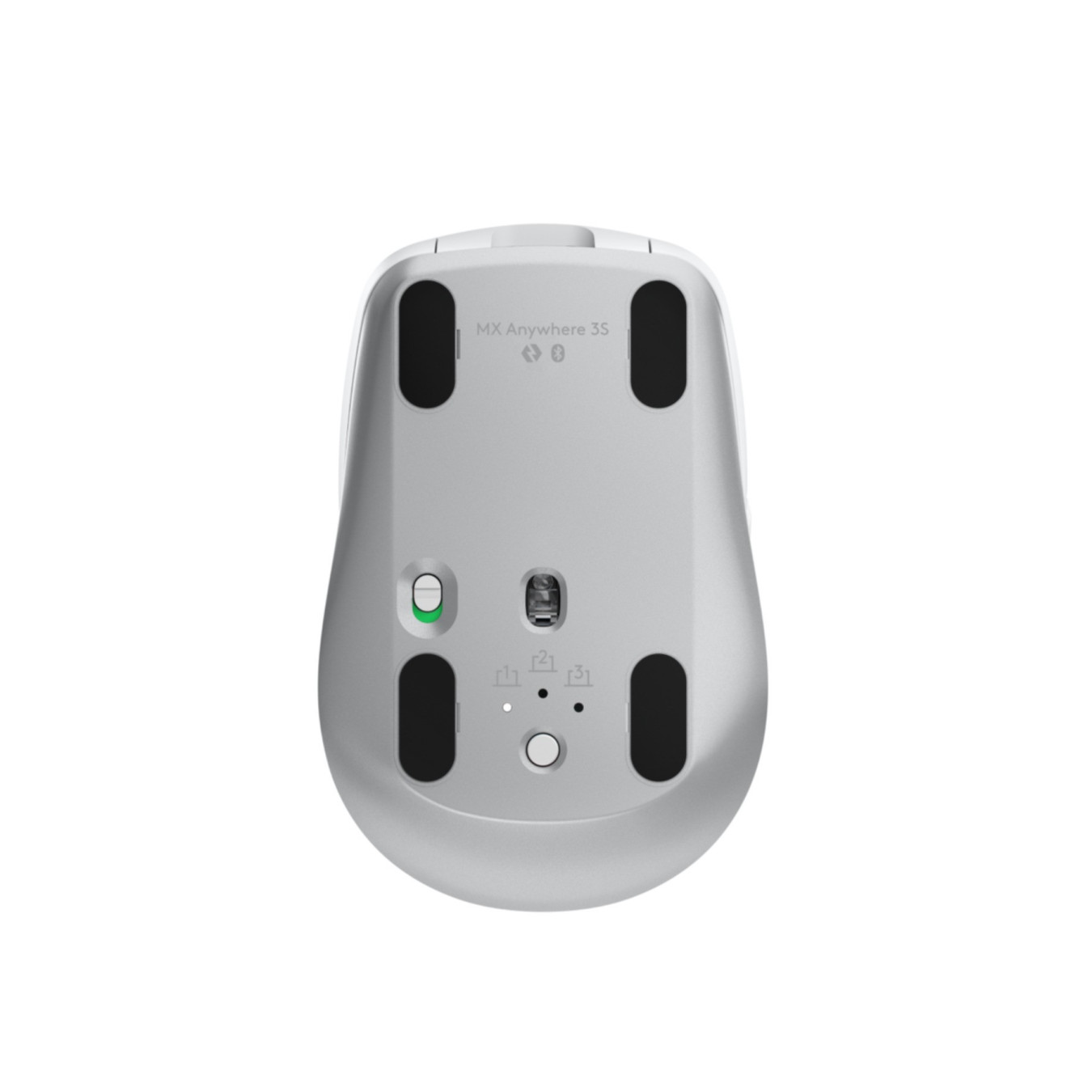 Logitech MX Anywhere 3S - 910-006930 - Compact Right-Hand Wireless Mouse, White/Grey, 8000 DPI, Silent Click, USB-C