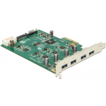 PCI Express Karte x4 to 4 x extern USB-A 3.2 Gen 1 (Quad Channel), USB-Controller — Buy in Cyprus with Fast Delivery