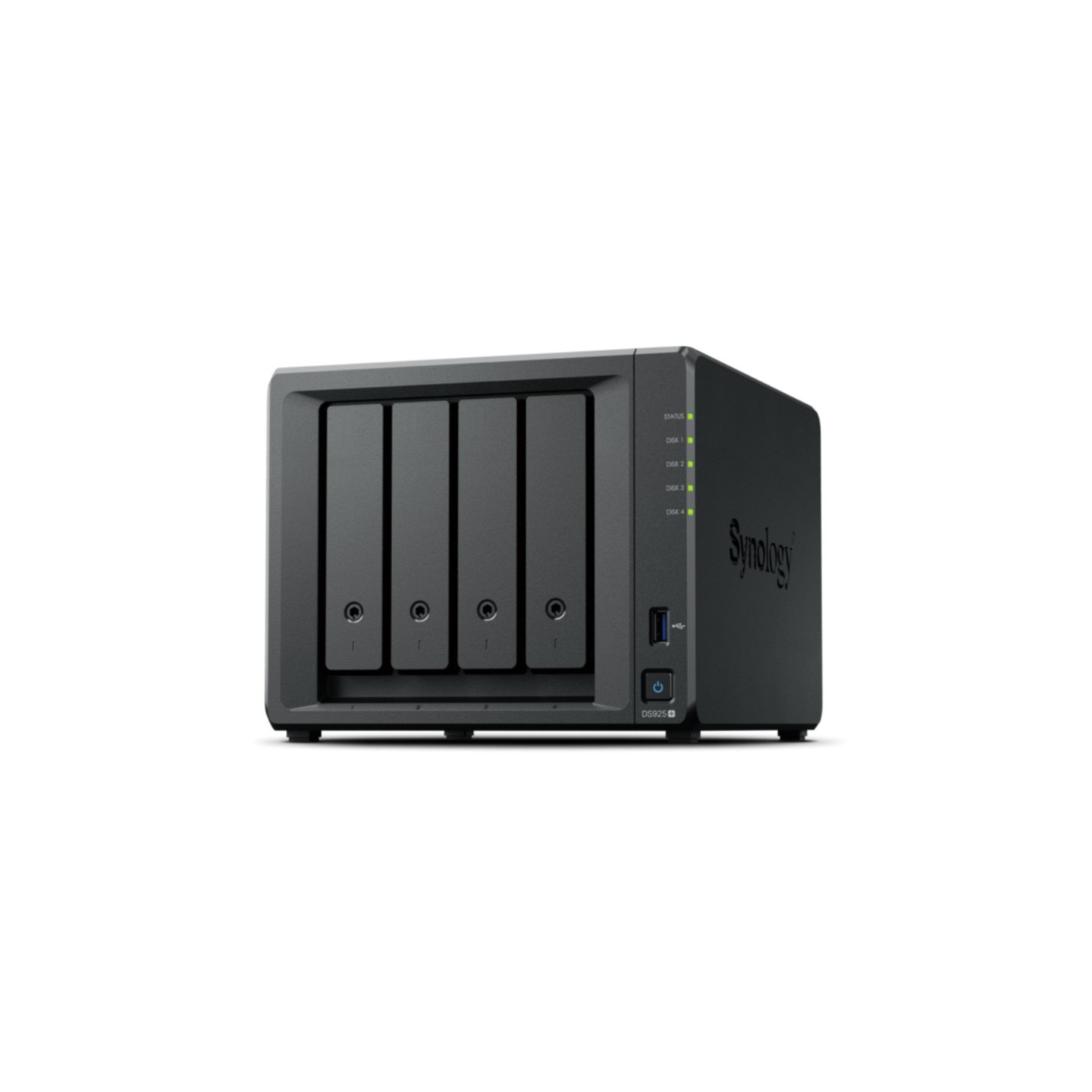 Synology DiskStation DS925+ - 4-Bay NAS - AMD Ryzen V1500B 2.2GHz, 4GB DDR4, 2x2.5GbE, Black