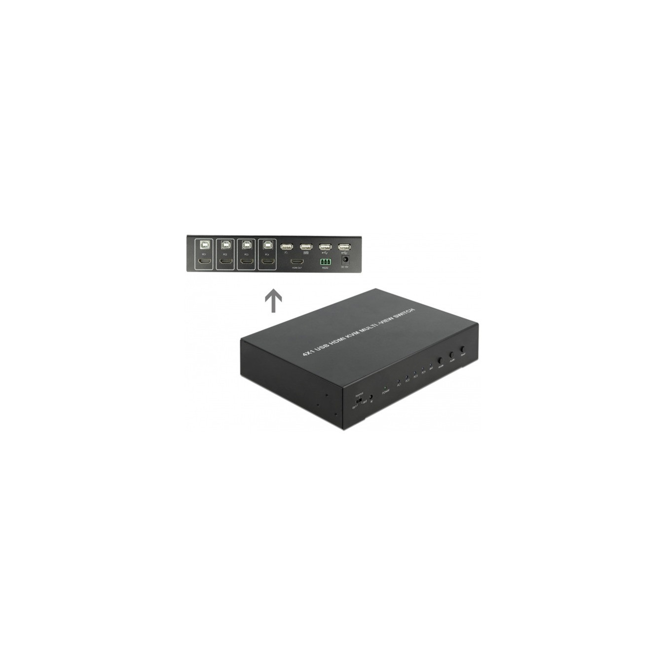 KVM 4in1 Multiview Switch 4x HDMI USB 2.0, KVM-Switch — Buy in Cyprus with Fast Delivery