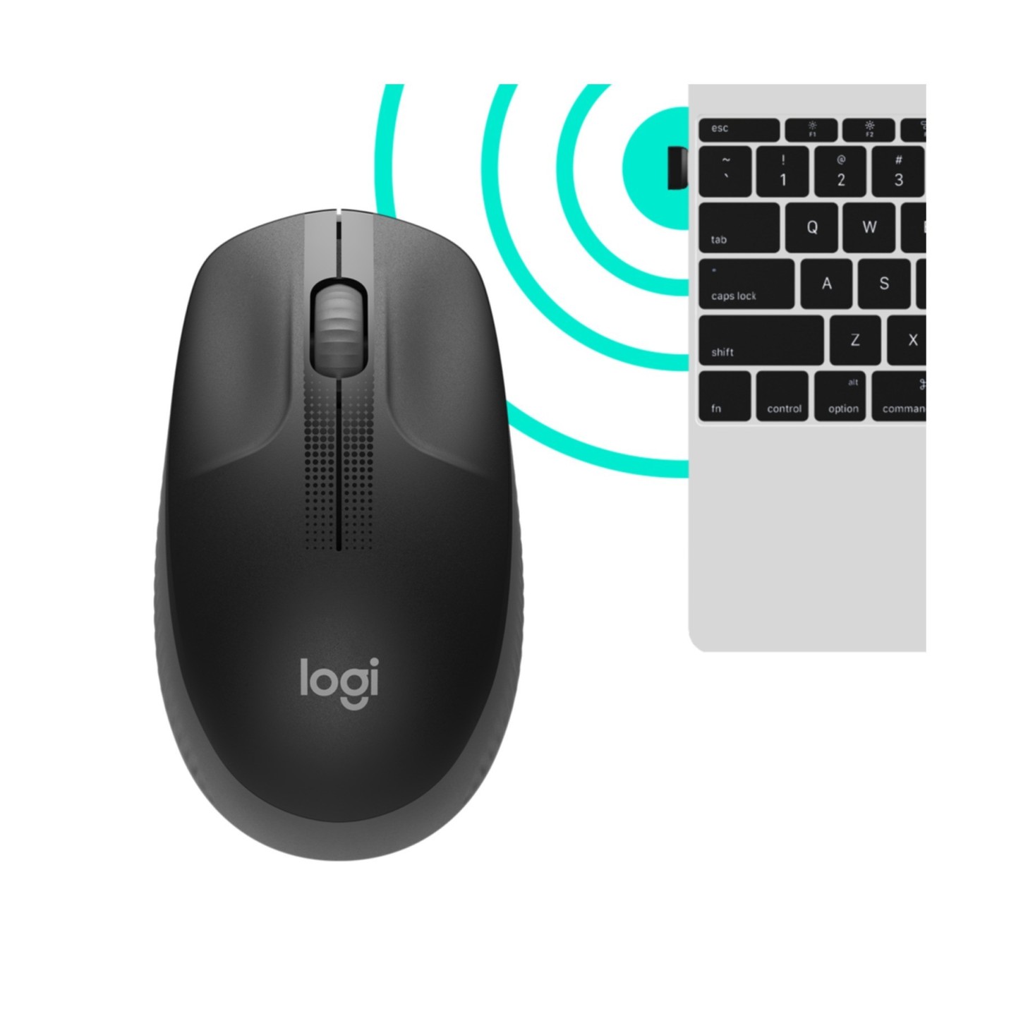 Logitech M190 Wireless Mouse - 910-005905 - Charcoal, Ambidextrous, 1000 DPI (Boxed) — Buy in Cyprus with Fast Delivery