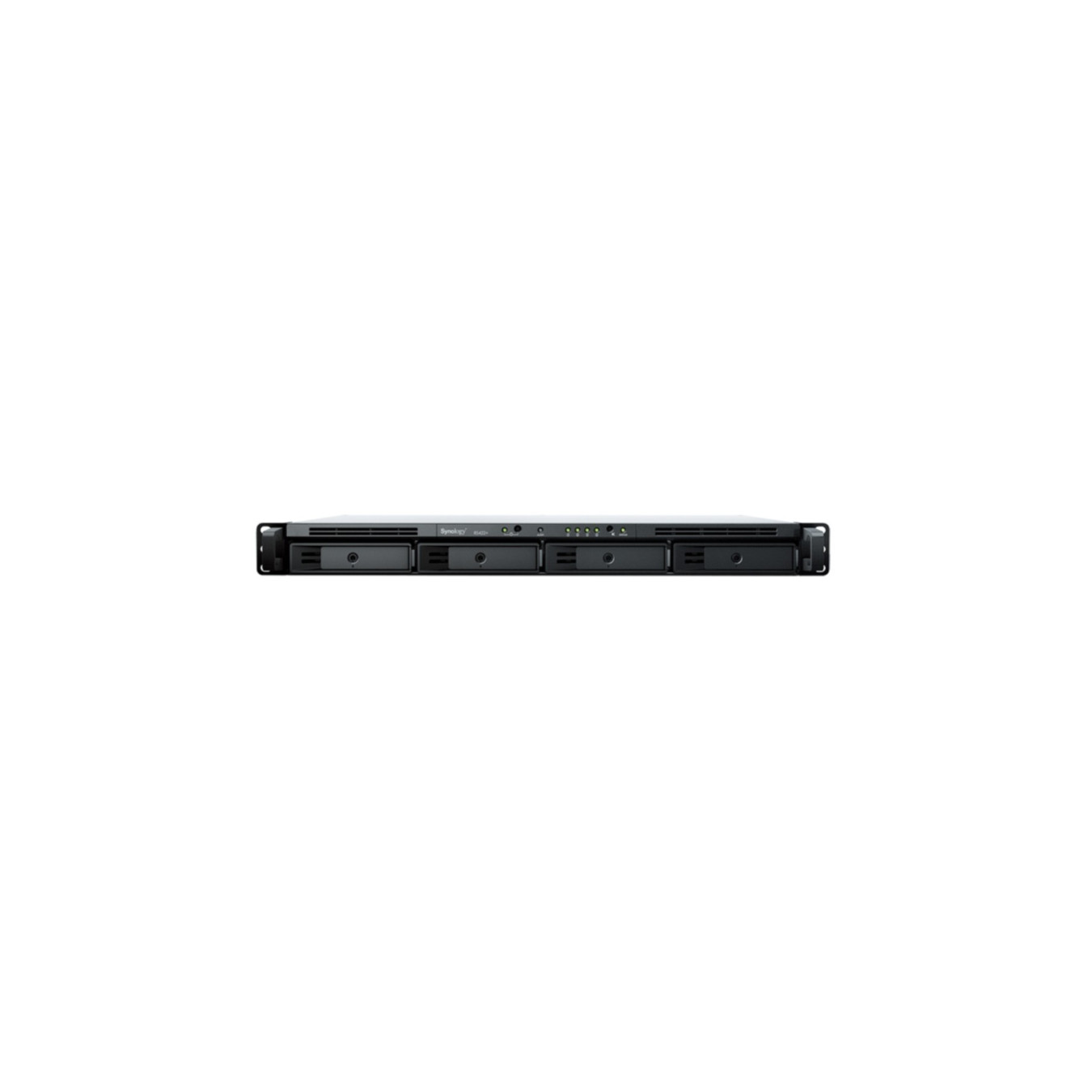 Synology RackStation RS422+ - 4-Bay 1U Rack NAS, AMD R1600 2.6–3.1GHz, 2GB ECC DDR4, Black