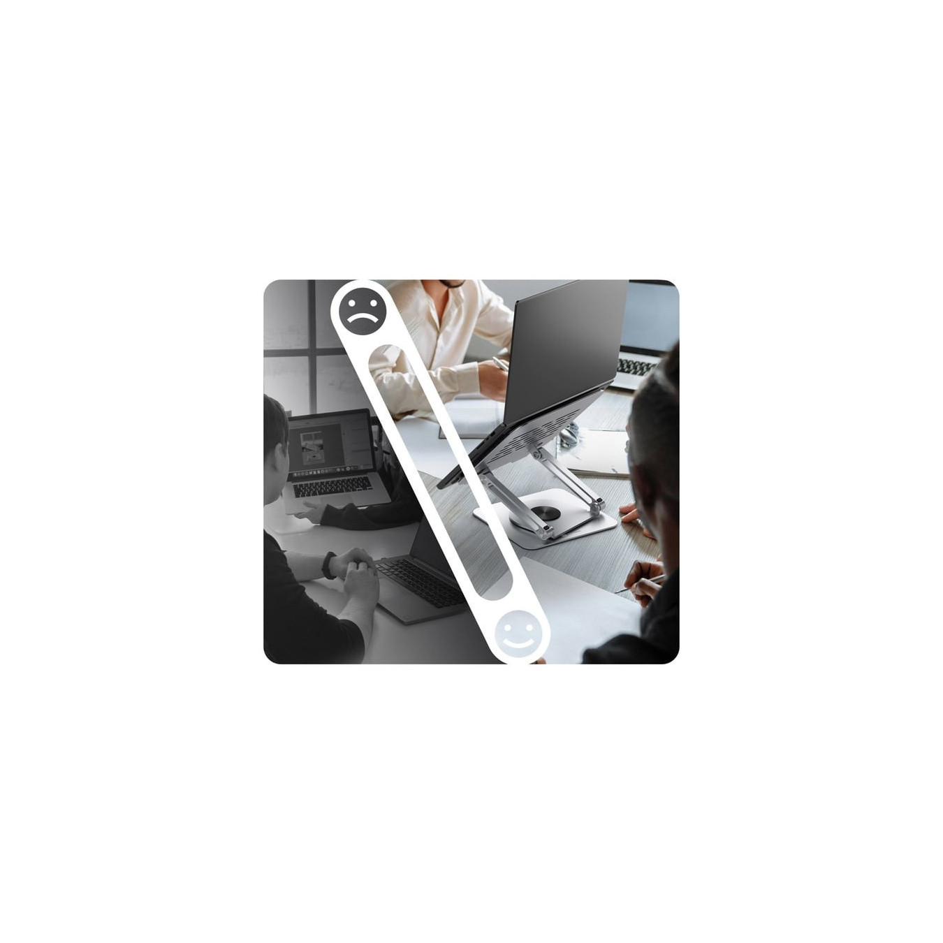 Height-adjustable, rotating notebook stand IB-NH300-R — Buy in Cyprus with Fast Delivery