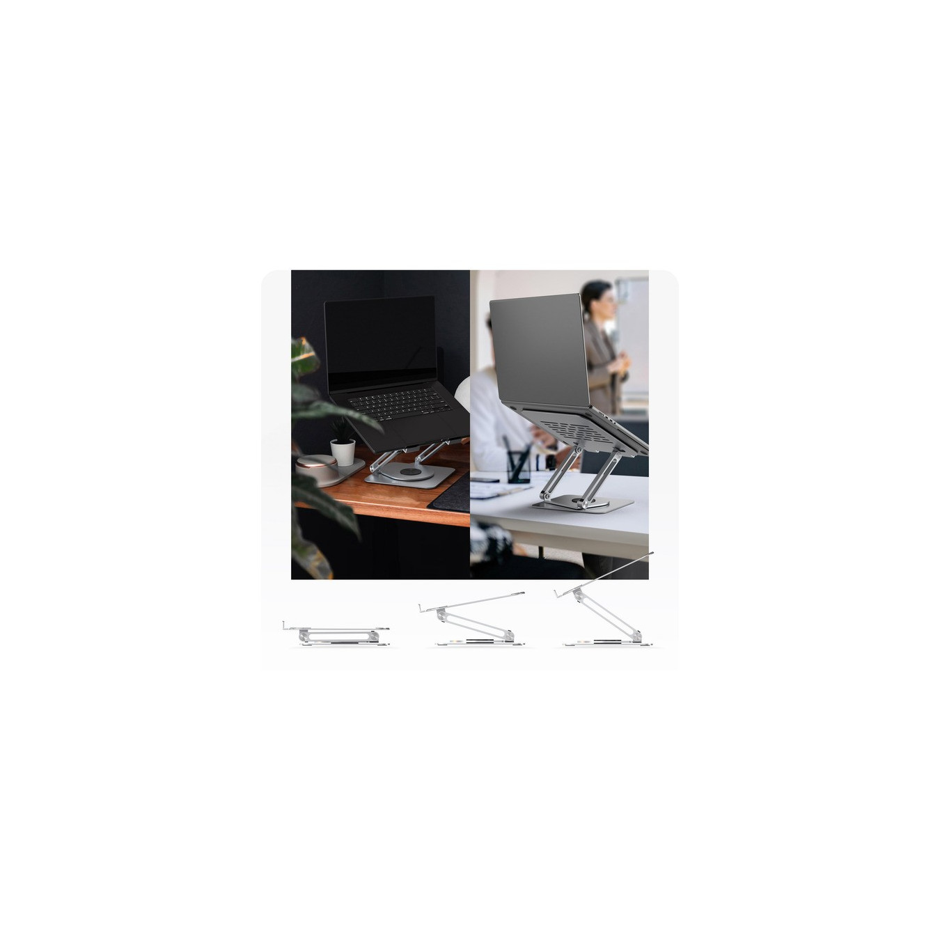 Height-adjustable, rotating notebook stand IB-NH300-R — Buy in Cyprus with Fast Delivery