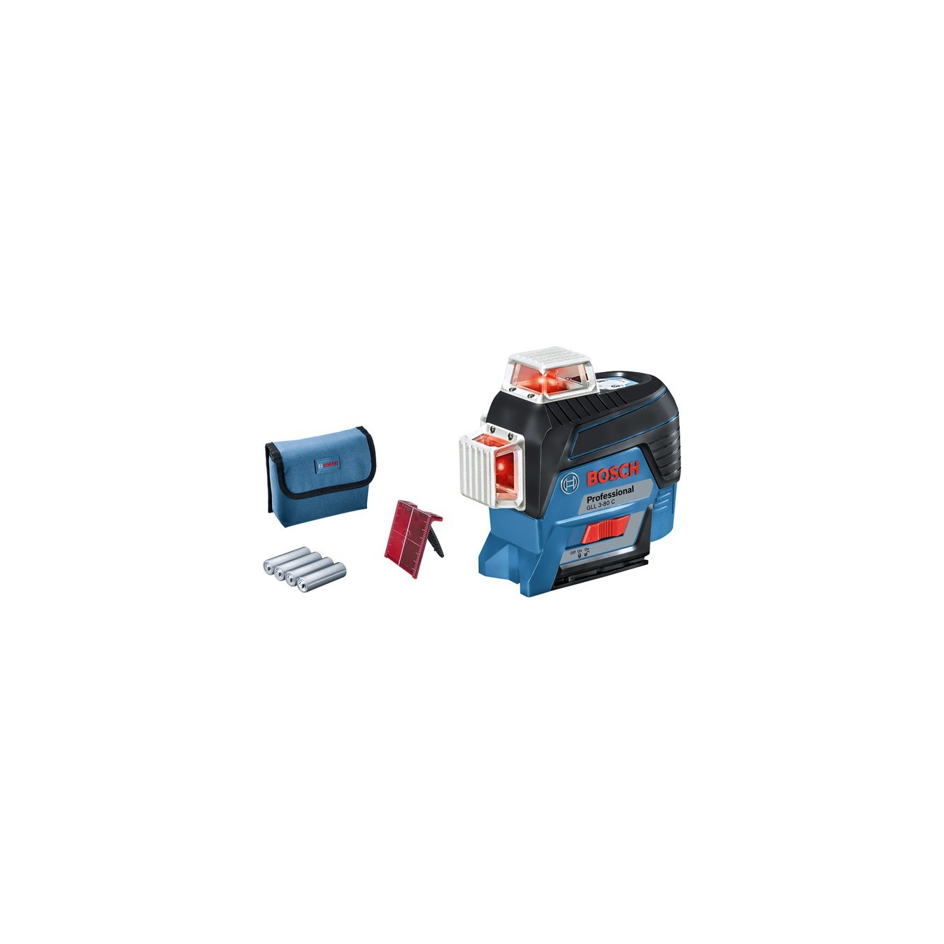 Line laser GLL 3-80 C Professional, cross line laser — Buy in Cyprus with Fast Delivery