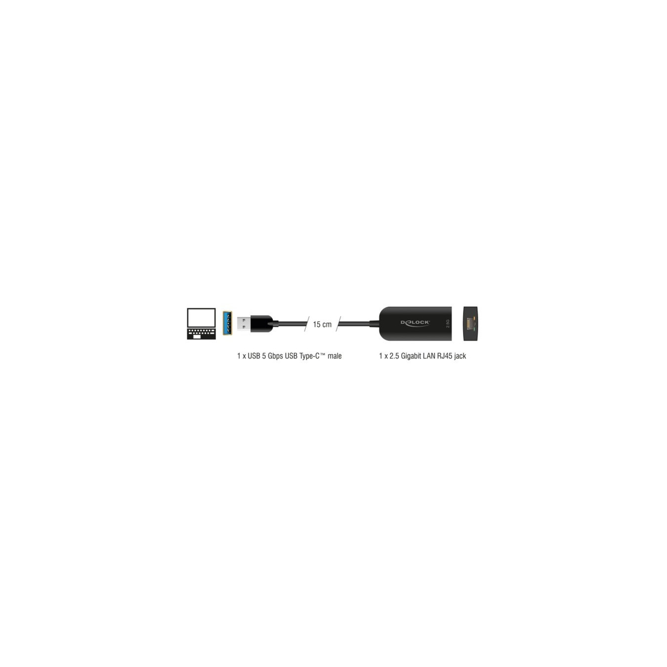 USB Type-A adapter to 2.5 Gigabit, LAN adapter — Buy in Cyprus with Fast Delivery