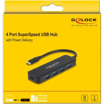 USB Type-C Hub 4 Port USB 3.2 Gen 1 mit Power Delivery 85 Watt, USB-Hub — Buy in Cyprus with Fast Delivery