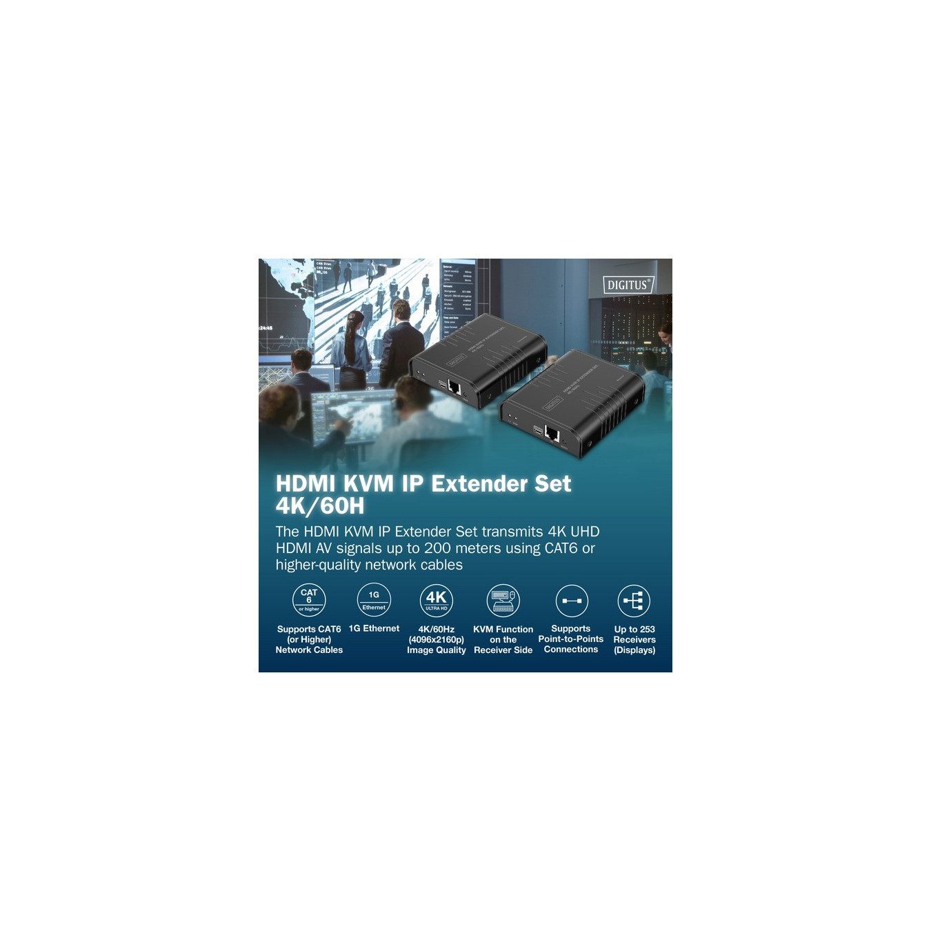 HDMI KVM IP Extender Set, KVM-Switch — Buy in Cyprus with Fast Delivery
