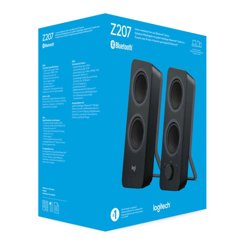 Buy Logitech Z207 - 980-001295 - Stereo Bluetooth Desktop Speakers (Black) in Cyprus, Nicosia, Limassol, Larnaka, Pafos