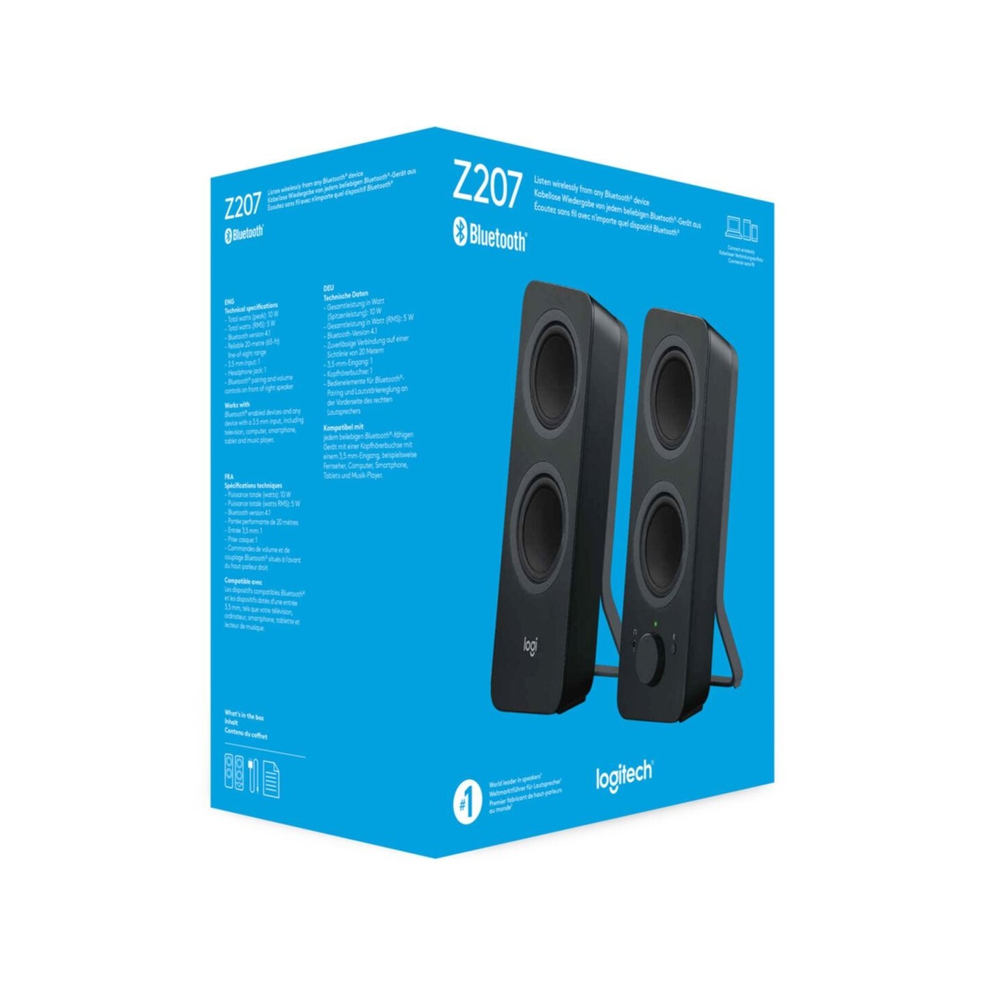 Logitech Z207 - 980-001295 - Stereo Bluetooth Desktop Speakers (Black) — Buy in Cyprus with Fast Delivery