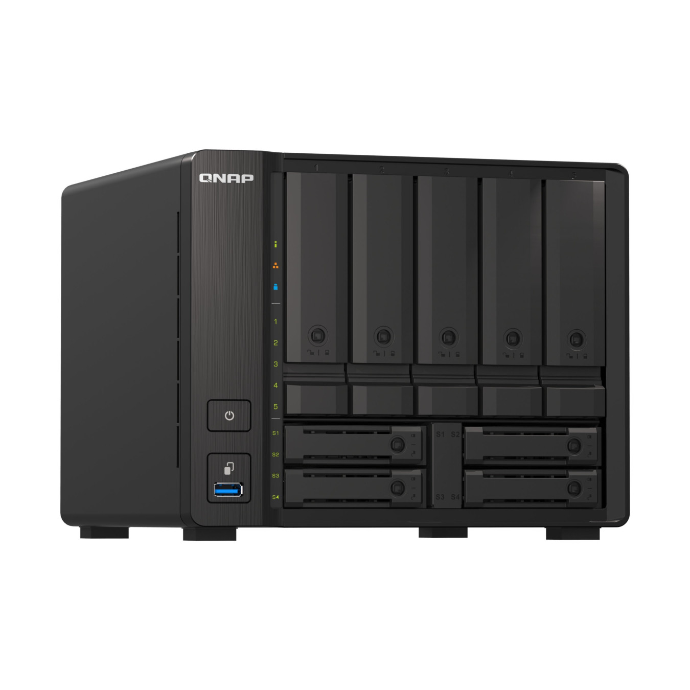 QNAP TS-h973AX - 9-Bay NAS - AMD Ryzen V1500B 2.2GHz, 8GB DDR4 SO-DIMM, SATA 6Gbps, U.2 NVMe