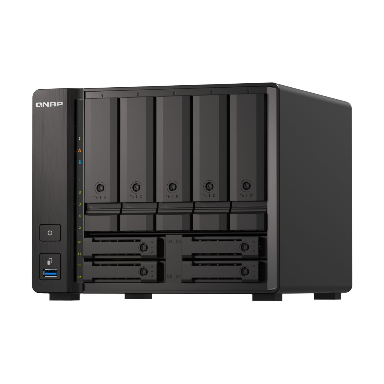 QNAP TS-h973AX - 9-Bay NAS - AMD Ryzen V1500B 2.2GHz, 8GB DDR4 SO-DIMM, SATA 6Gbps, U.2 NVMe