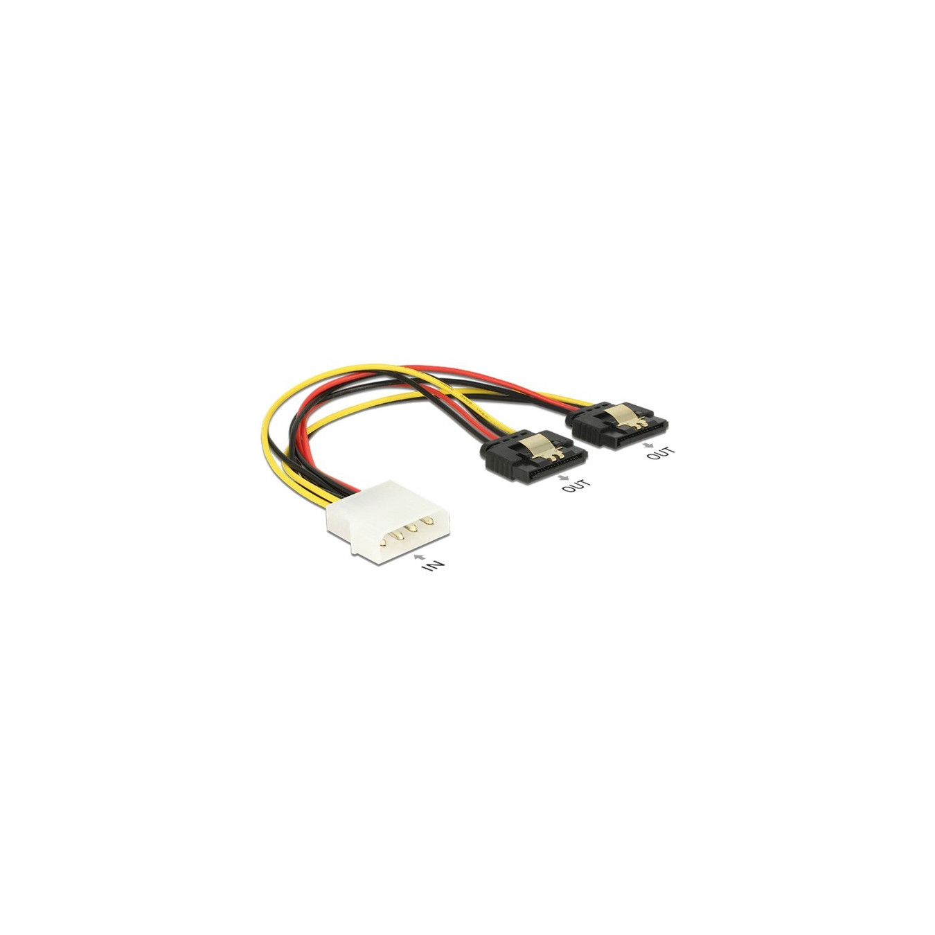 5.25' 4-pin male to 2x SATA 15-pin female, Y-cable — Buy in Cyprus with Fast Delivery