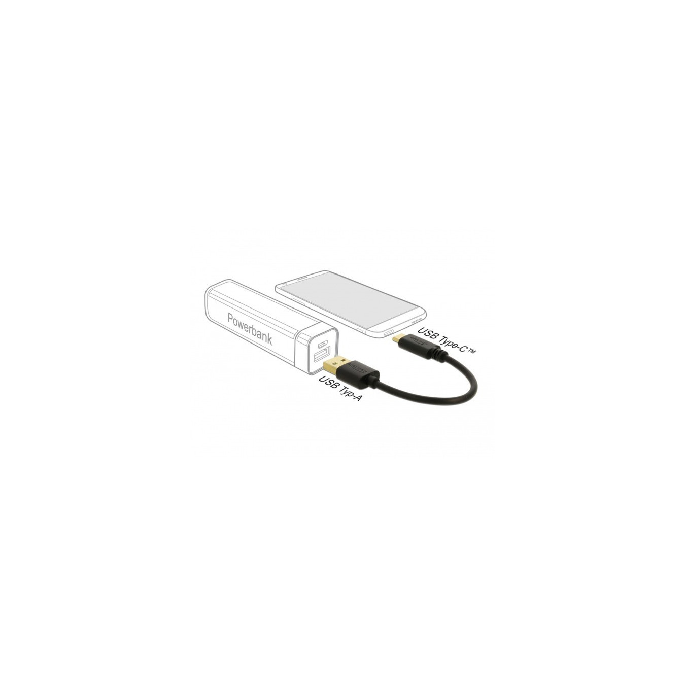 USB charging cable, USB-A plug to USB-C plug — Buy in Cyprus with Fast Delivery