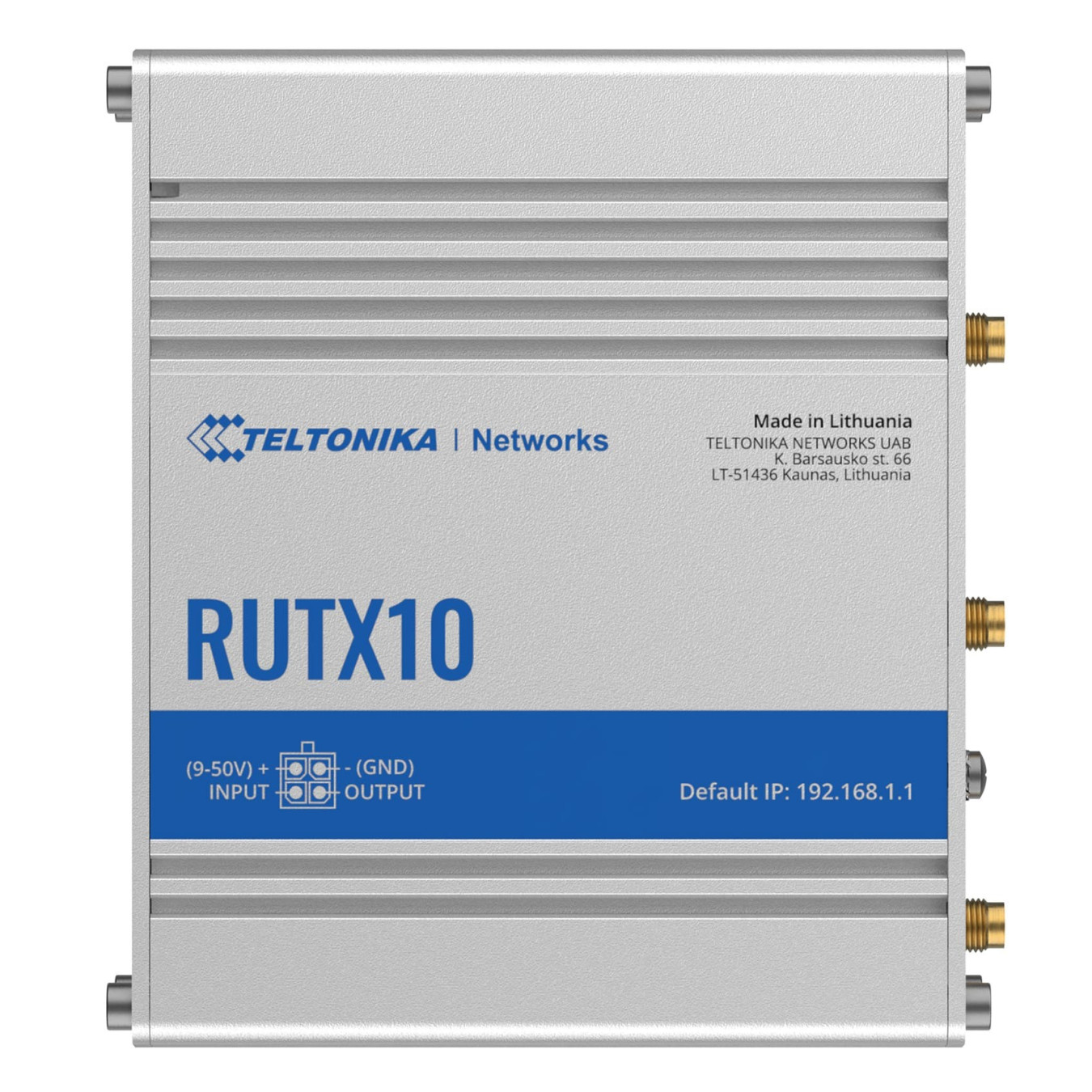 Teltonika RUTX10 - Dual-band Wi-Fi 5 Router, 4x Gigabit LAN, USB 2.0, 256MB RAM, ARM Cortex-A7 717MHz, Grey