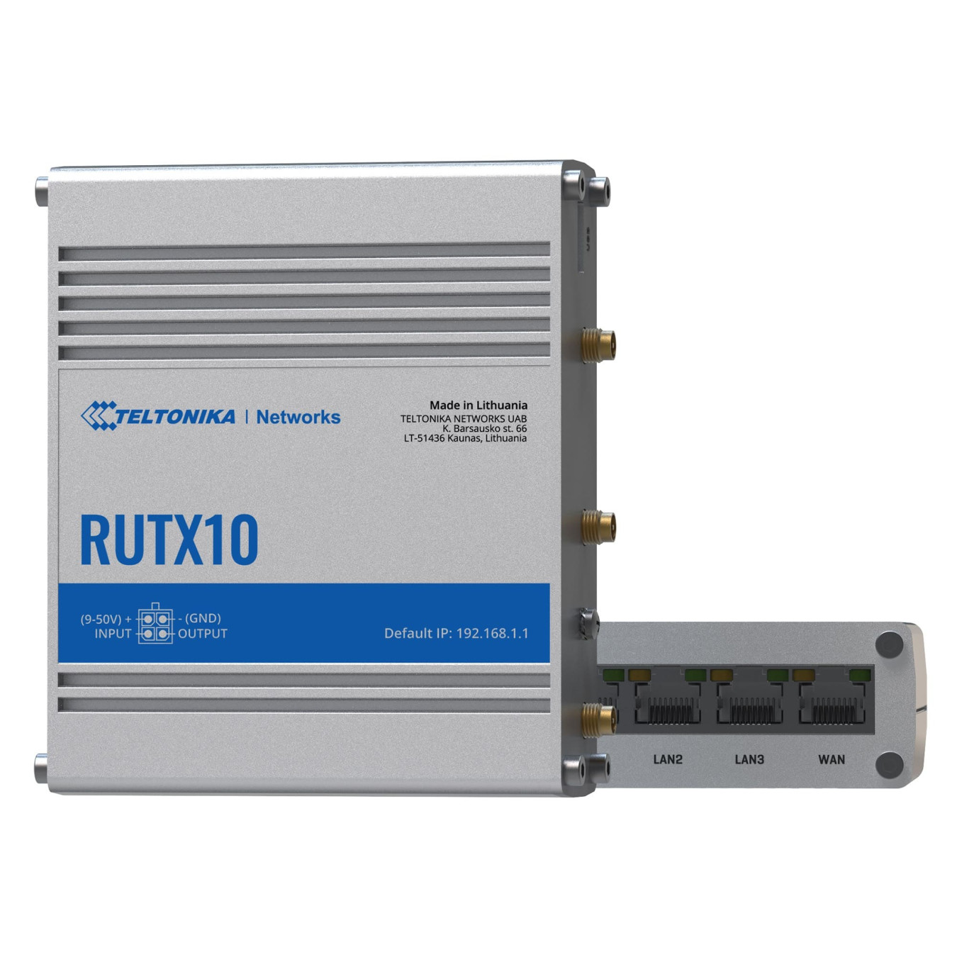 Teltonika RUTX10 - Dual-band Wi-Fi 5 Router, 4x Gigabit LAN, USB 2.0, 256MB RAM, ARM Cortex-A7 717MHz, Grey