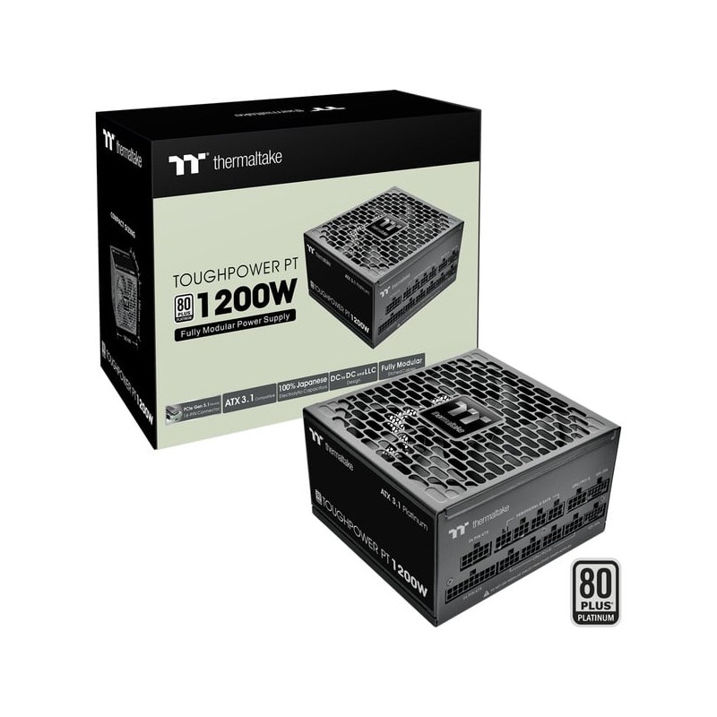 Thermaltake Toughpower PT 1200W - 80 PLUS Platinum ATX 3.1 PCIe 5.1 Fully Modular PSU - PS-TPP-1200FNFAPE-1 (Boxed)