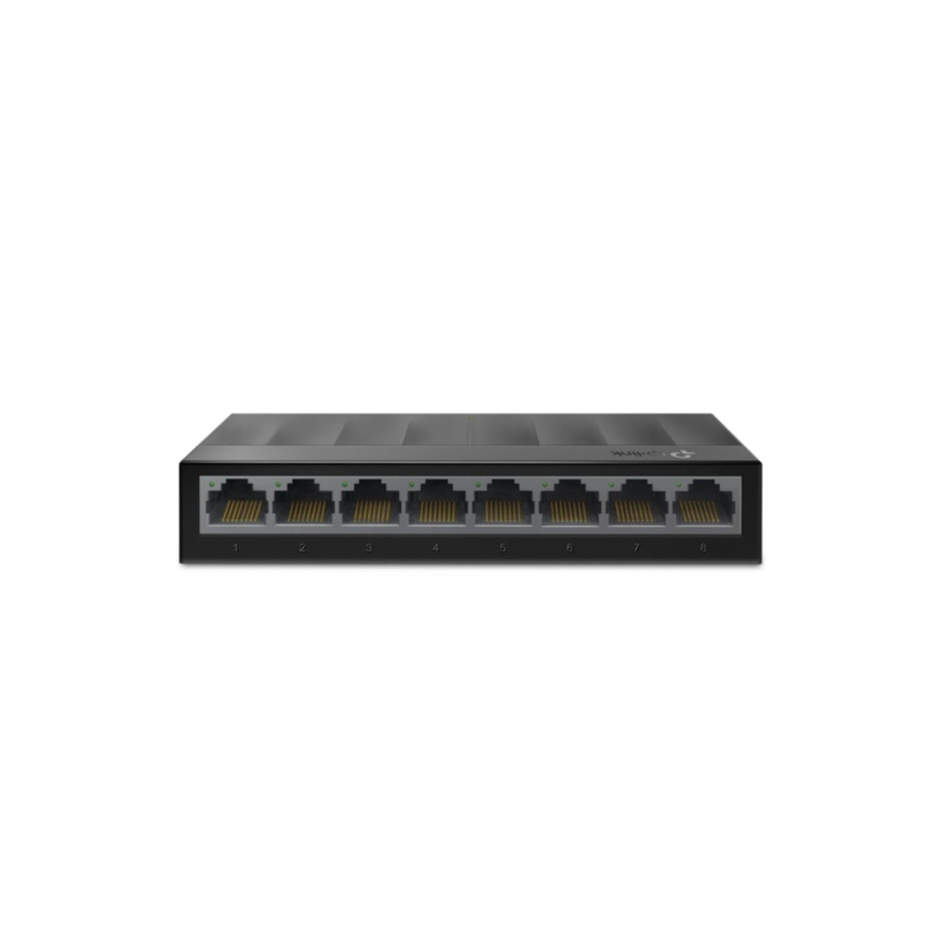 TP-Link LiteWave LS1008G - 8-Port Gigabit Unmanaged Switch, Black, Wall-Mountable, 16 Gbit/s