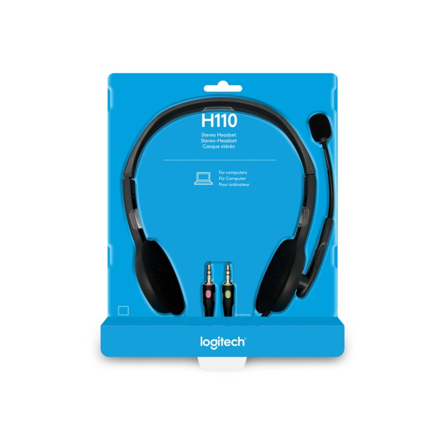 Logitech H110 Headset 981-000271 Wired Stereo 3.5mm On-ear Boom Mic (Blister) — Buy in Cyprus with Fast Delivery