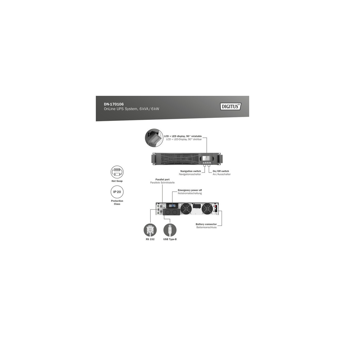 DN-170106 OnLine 6 kVA 6 kW, UPS — Buy in Cyprus with Fast Delivery