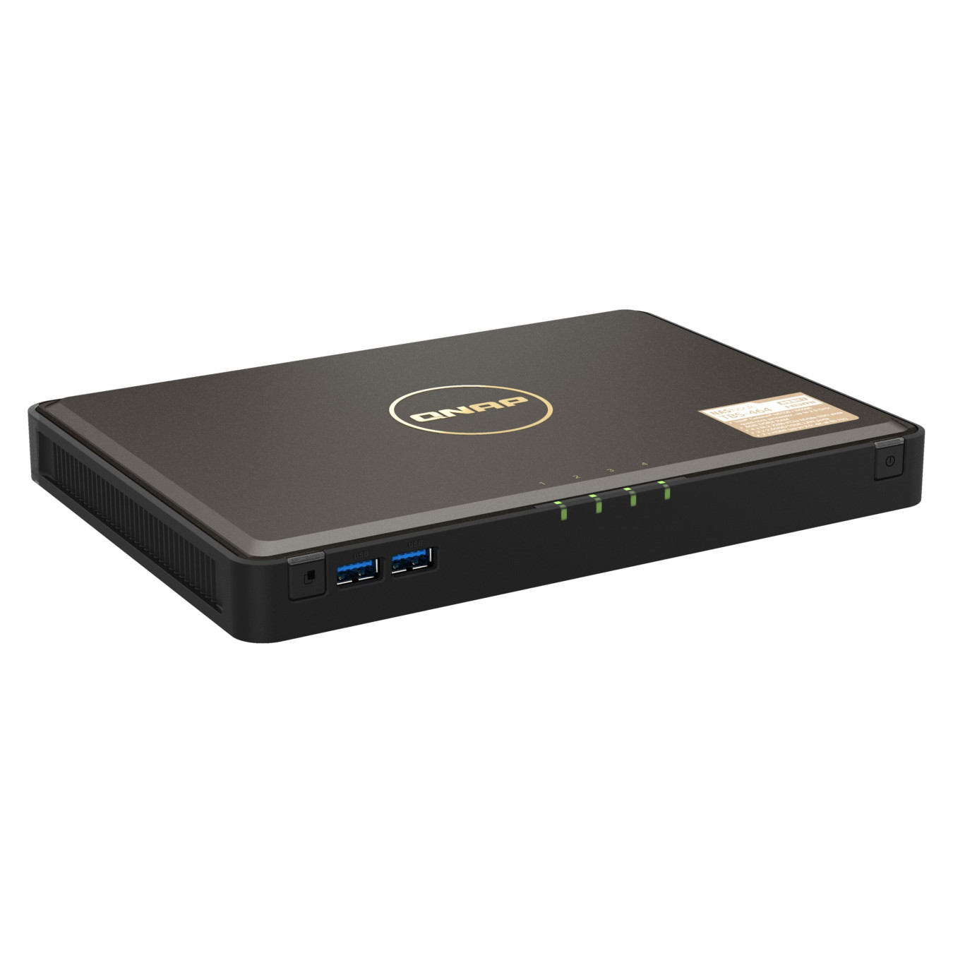 QNAP TBS-464 NASbook - 4-Bay M.2 SSD NAS - Intel Celeron N5105 2.0–2.9GHz, 8GB DDR4, Black