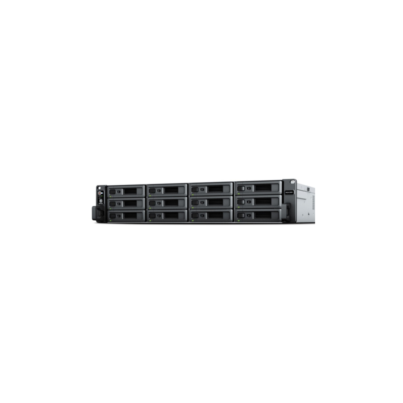 Synology RackStation RS2423RP+ - 12-Bay 2U Rack NAS - 8GB DDR4, AMD V1780B 3.35–3.6GHz, Black/Grey