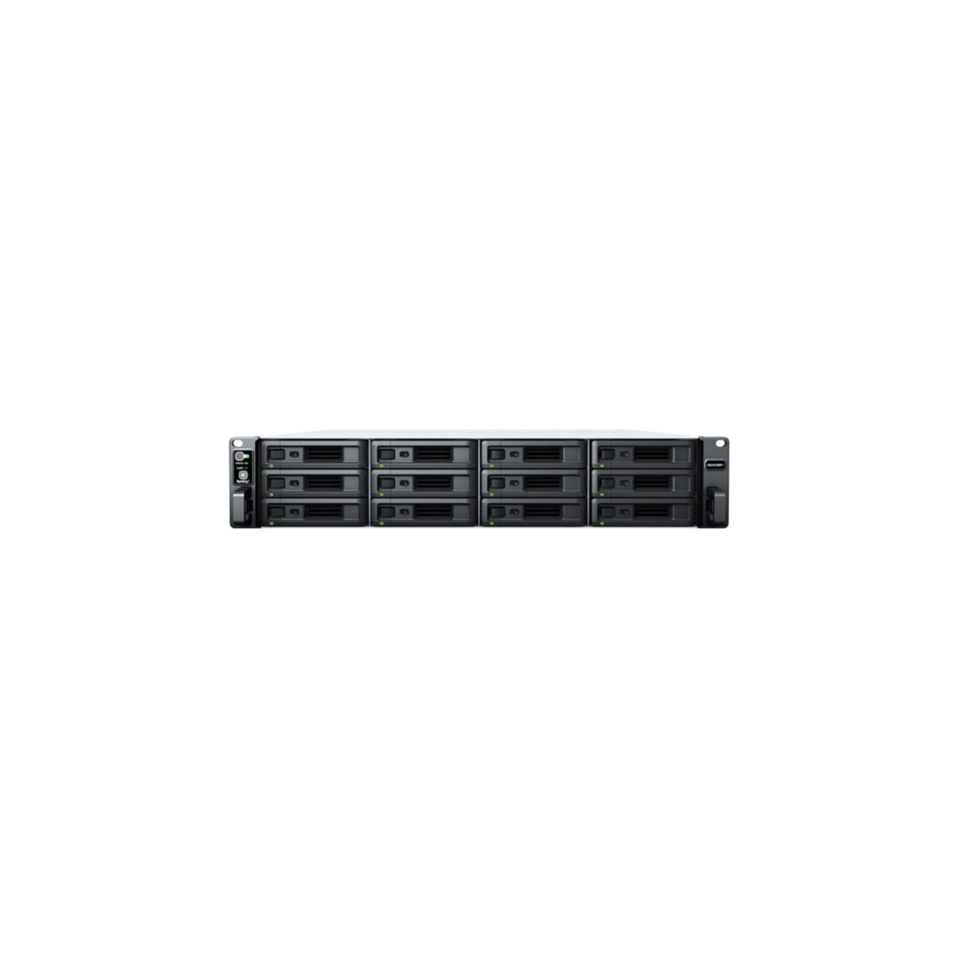 Synology RackStation RS2423RP+ - 12-Bay 2U Rack NAS - 8GB DDR4, AMD V1780B 3.35–3.6GHz, Black/Grey