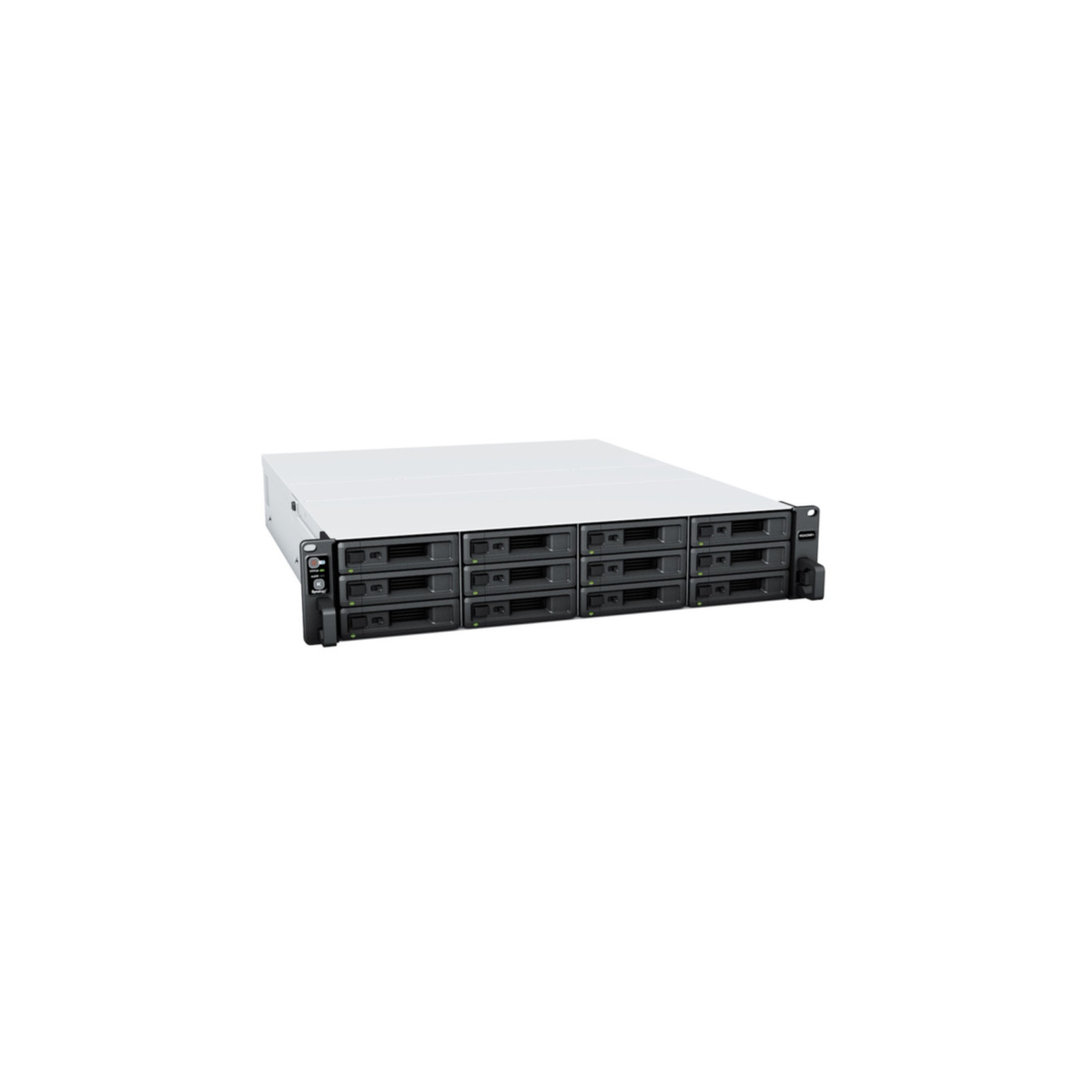 Synology RackStation RS2423RP+ - 12-Bay 2U Rack NAS - 8GB DDR4, AMD V1780B 3.35–3.6GHz, Black/Grey
