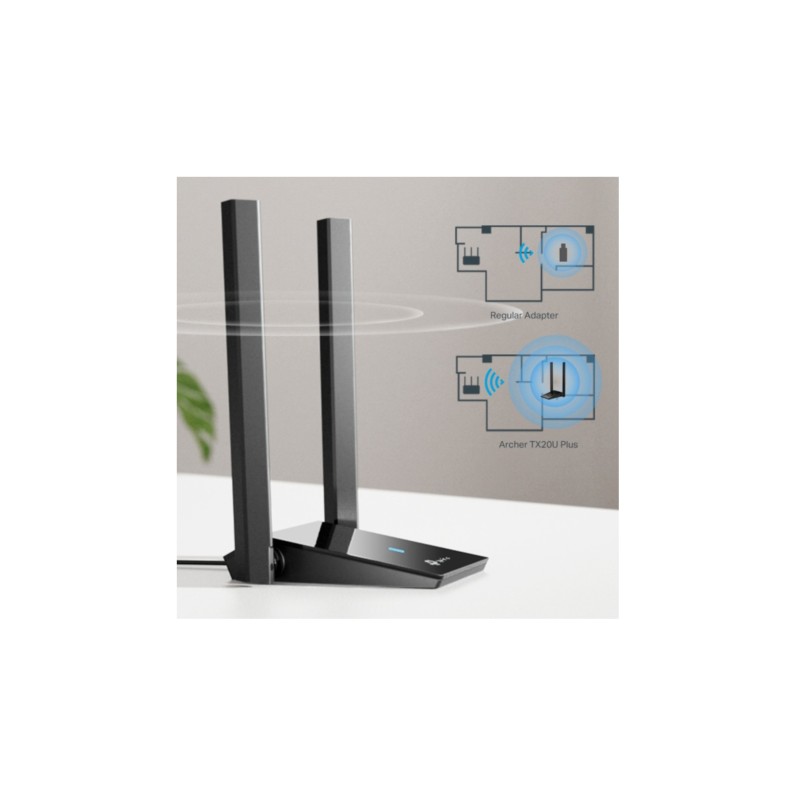 Buy TP-Link Archer TX20U Plus V1 - WiFi 6 USB 3.0 Adapter - Dual-Band, High-Gain... in Cyprus, Nicosia, Limassol, Larnaka, Pafos