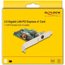 PCI Express x1 network card 2.5 Gigabit LAN 1x M12, LAN adapter — Buy in Cyprus with Fast Delivery