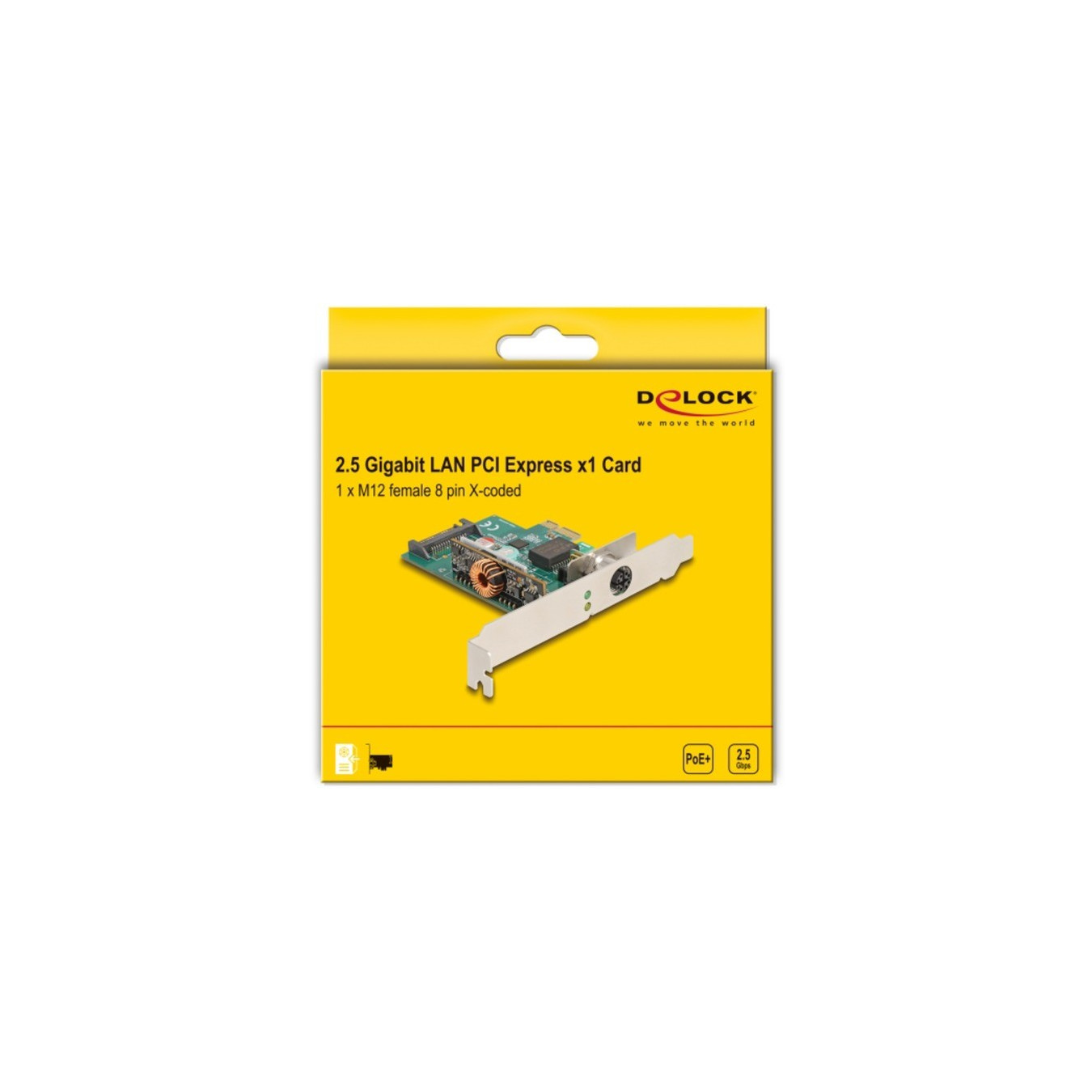 PCI Express x1 network card 2.5 Gigabit LAN 1x M12, LAN adapter — Buy in Cyprus with Fast Delivery